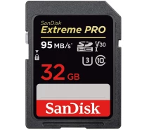 Купить - карту памяти  Карта памяти SanDisk 32GB SDHC V30 UHS-I U3 R95/W90MB/s 4K Extreme Pro (SDSDXXG-032G-GN4IN)