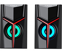 Купить - колонки для ПК  Колонки 2.0 Vinga SP-100 LED USB Black