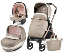 Купить - детскую коляску  Коляска универсальная 3 в 1 Peg-Perego Book 51 SL Mon Amour Розовое золото (PACK000400BA36PL00)
