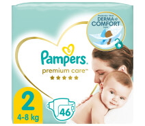 Купить - подгузник  Подгузники Pampers Premium Care Размер 2 (4-8 кг) 46 шт. (8001841104799)
