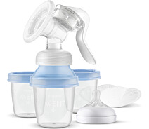 Купить - молокоотсос  Молокоотсос механический Philips Avent с контейнерами для хранения грудного молока 3 шт (SCF430/13)