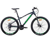 Купить - велосипед и аксессуар  Велосипед 27.5" Leon XC-90 DD 16.5" графитовый с зеленым (м) (OPS-LN-27.5-087) 2021