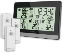 Купить - комнатный термометр  Термогигрометр Technoline WS7065 Black/Silver (WS7065)