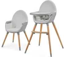 Купить - стульчик для кормления  Стульчик для кормления 2 в 1 Kinderkraft Fini 2 Grey (KHFINI02GRY0000) (00-00305263)