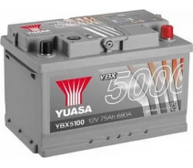 Купить - автомобильный аккумулятор  Автомобильный аккумулятор Yuasa 75 Ah/12V Silver High Performance Battery (0) (YBX5100)