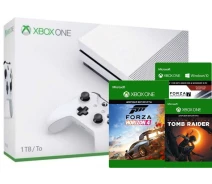 Купить - игровую консоль  Microsoft Xbox One S 1Tb White + Forza Motorsport 7 + Forza Horizon 4 + Shadow of the Tomb Raider	