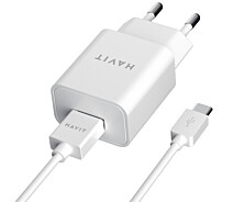 Купить - зарядное устройство для телефона и планшета  Зарядное устройство HAVIT HV-ST113 USB с кабелем Type-C