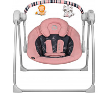 Купить - шезлонг-качалку для новорожденных  Детское кресло-качалка Lionelo RUBEN PINK BABY