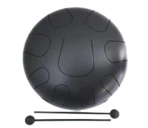 Купить - перкуссионный инструмент  PALM PERCUSSION METAL TONGUE DRUM 9 LEAFS BLACK DOFF