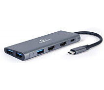 Купить - кардридер  Док-станция Cablexpert USB-C Grey (A-CM-COMBO3-01)