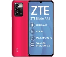 Купить - смартфон и мобильный телефон  ZTE BLADE A72 3/64 GB Red