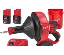 Купить - Инструмент для прочистки труб  Машина прочистная Milwaukee M12 BDC6-202C зарядное устройство, 2 акум., емкость для хранения (4933451635)