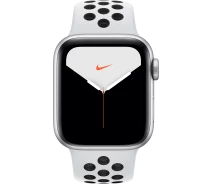 Купить - смарт-часы  Смарт-часы Apple Watch Nike Series 5 GPS, 44mm Silver Aluminium Case with Pure Platinum/Black Nike Sport Band - S/M & M/L (MX3V2GK/A)
