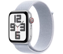 Купить - смарт-часы  Apple Watch SE GPS + Cellular (LTE) 44mm Silver Aluminium Case with Blue Cloud Sport Loop (MXGR3QH/A)