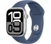 Купить - смарт-часы  Apple Watch Series 10 GPS 42mm Silver Aluminium Case with Denim Sport Band - S/M (MWWA3QH/A)