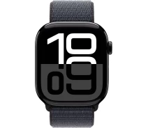 Купить - смарт-часы  Apple Watch Series 10 GPS + Cellular (LTE) 42mm Jet Black Aluminium Case with Ink Sport Loop (MWX83QH/A)