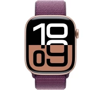 Купить - смарт-часы  Apple Watch Series 10 GPS + Cellular (LTE) 42mm Rose Gold Aluminium Case with Plum Sport Loop (MWXC3QH/A)