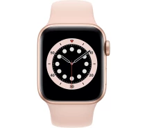 Купить - смарт-часы  Смарт-часы Apple Watch Series 6 GPS, 40mm Gold Aluminium Case with Pink Sand Sport Band (MG123)