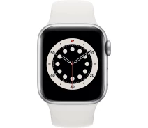 Купить - смарт-часы  Смарт-часы Apple Watch Series 6 GPS, 40mm Silver Aluminium Case with White Sport Band (MG283)