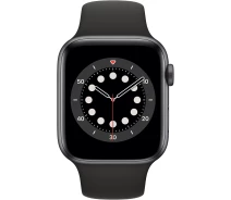 Купить - смарт-часы  Смарт-часы Apple Watch Series 6 GPS, 44mm Space Gray Aluminium Case with Black Sport Band (M00H3)