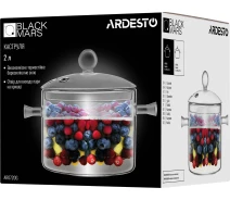 Купить - кастрюлю и казан  Кастрюля Ardesto Black Mars, 2л, термостойкое, боросиликатное стекло (AR0720G)