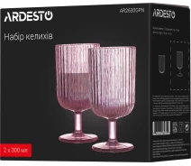 Купить - бокал и фужер  Набор бокалов Ardesto, 300мл, 2шт, стекло, розовый