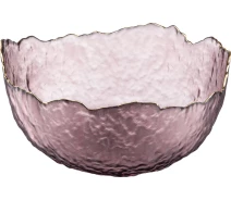 Купить - тарелку и салатник  Салатник Ardesto Bell, 19.5см, стекло, розовый (AR5005)