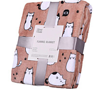 Купить - плед  Плед Ardesto Flannel, 160х200см, котики, 100% полиэст (ART0108PB)