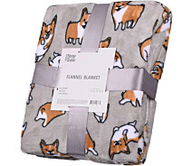 Купить - плед  Плед Ardesto Flannel, 160х200см, корги, 100% полиэст (ART0109PB)