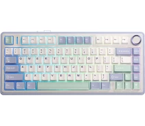 Купить - клавиатуру  Клавиатура беспроводная AULA F75 Gasket, Greywood V3 Switch, Hot-Swap, PBT, Wireless 2.4Ghz/BT, White (6948391208640)