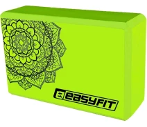 Купить - блок для йоги  Блок для йоги EasyFit Mandala йога кирпич-пропс для стретчинга и растяжки Салатовый EF-1819-G