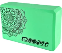 Купить - блок для йоги  Блок для йоги EasyFit Mandala йога кирпич-пропс для стретчинга и растяжки Мятный EF-1819-M
