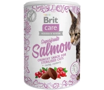 Купить - лакомство для кота  Лакомства Brit Care Cat Snack Superfruits Salmon для взрослых стерилизованных котов с лососем шиповником и клюквой 100 г(8595602521760)