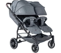 Купить - детскую коляску  Детская коляска прогулочная для двойни Bubago Model Q Duo Light Grey (BGQD)