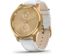 Купить - смарт-часы  Смарт-часы Garmin Vivomove Luxe 24K Gold PVD Stainless Steel Case with White I (010-02241-08)