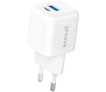 Купить - зарядное устройство для телефона и планшета  СЗУ Proove Pocket GaN Plus 25W (Type-C+USB) (602460003) белый
