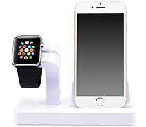 Купить - док-станцию  Док-станция белая CinkeyPro Charger Dock для Apple Watch и iPhone