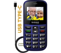 Купить - смартфон и мобильный телефон  Мобильный телефон Sigma Comfort 50 EASY TYPE-C blue