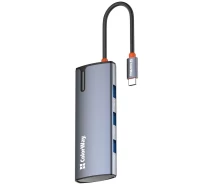 Купить - кардридер  USB хаб (док-станция) ColorWay USB-C 5-в-1 Type C PD 100W/USB3.0х3/HDMI 4К (CW-HUB01)