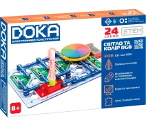Купить - детский конструктор  Конструктор электронный DOKA "СВЕТ И ЦВЕТ RGB" (D70700)