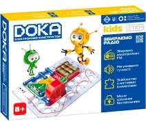 Купить - детский конструктор  Конструктор электронный DOKA "СОБИРАЕМ РАДИО" (D70703)