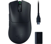 Купить - мышку для ноутбука  Мышь игровая RAZER DeathAdder V3 PRO and HyperPolling Wireless Dongle (RZ01-04630300-R3WL)