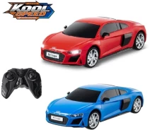 Купить - радиоуправляемую игрушку  Машинка на радиоуправлении Kool Speed ​​Audi R8 Coupe на батарейках синяя/красная (37,2x17x12 см) (DHTRC10506GN)