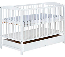 Купить - детскую кроватку  Детская кроватка Klups Henry с ящиком 120 х 60 см Белая (HENRY4)