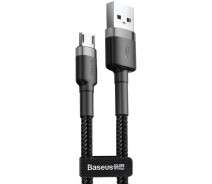 Купить - адаптер и кабель  Кабель Baseus Cafule Cable USB to Micro 1.5A 2m Grey/Black (CAMKLF-CG1)