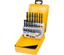 Купить - сверло  Набор сверл по металлу DeWALT HSS-R,19 шт, металлическая кассета (DT5913)