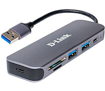 Купить - кардридер  Концентратор USB3.0 Gen1 D-Link DUB-1325