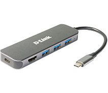 Купить - кардридер  Концентратор USB Type C D-Link DUB-2333