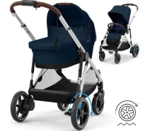 Купить - детскую коляску  Универсальная коляска 2 в 1 Cybex e-Gazelle S Ocean Blue с электроприводом (524000529/522002735)