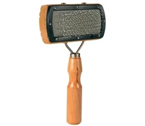 Купить - инструмент для груминга  Пуходерка д/соб. дерев. ручка с шариками 10*18см(4011905023007)